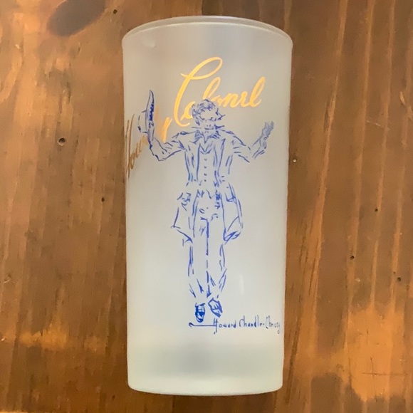 Howdy Colonel set of 4 Vintage Mid Century Glasses